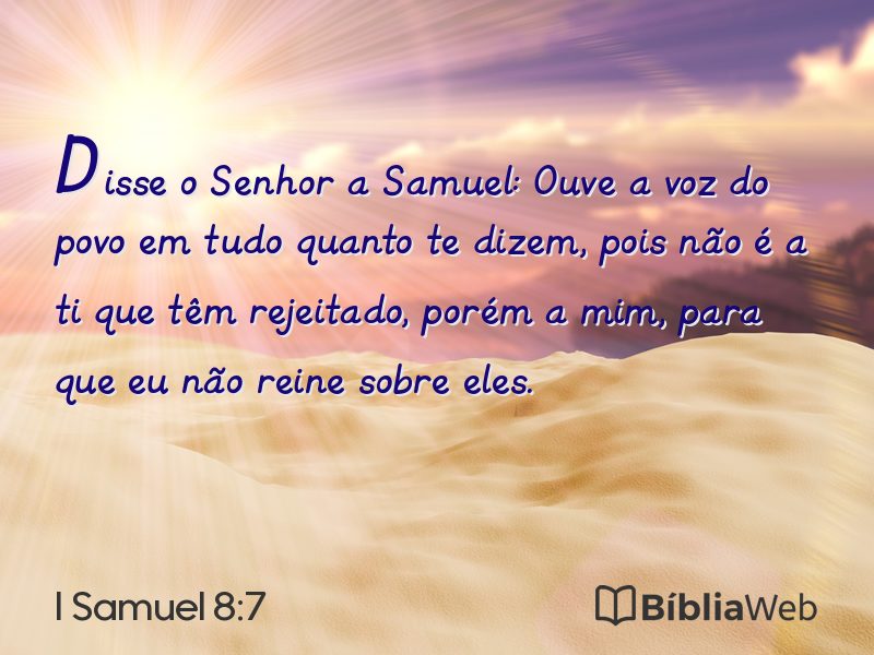 I Samuel 8:7 em imagem para compartilhar