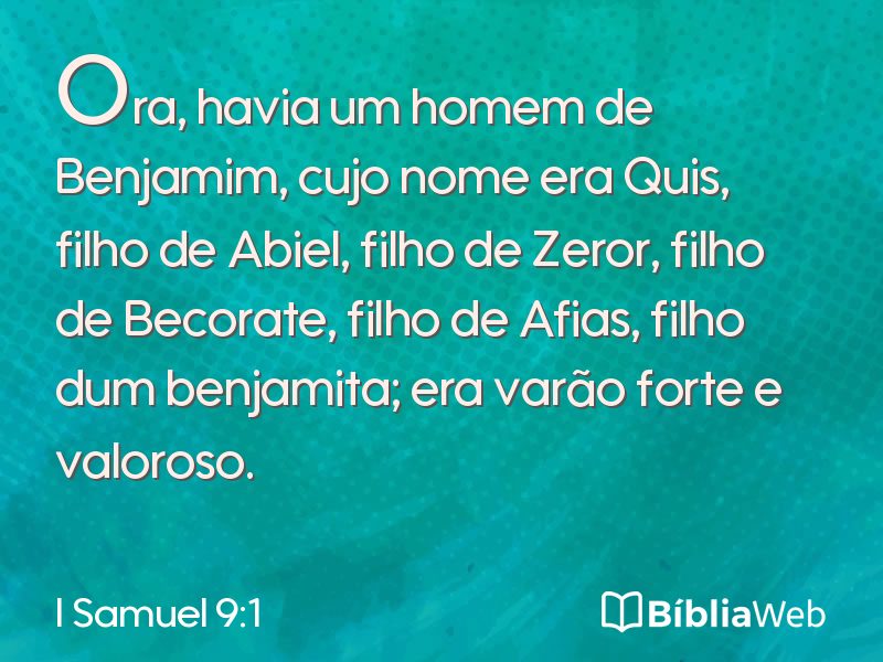 I Samuel 9:1 em imagem para compartilhar