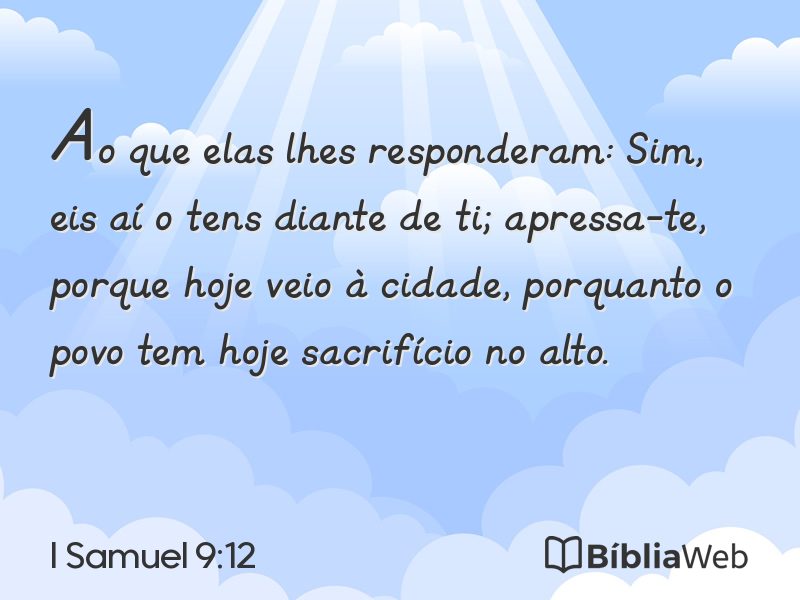 I Samuel 9:12 em imagem para compartilhar