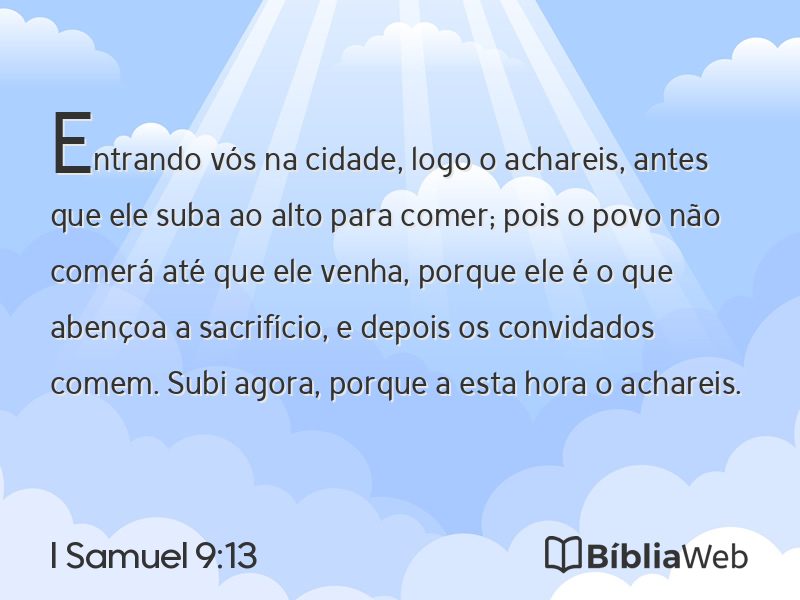 I Samuel 9:13 em imagem para compartilhar
