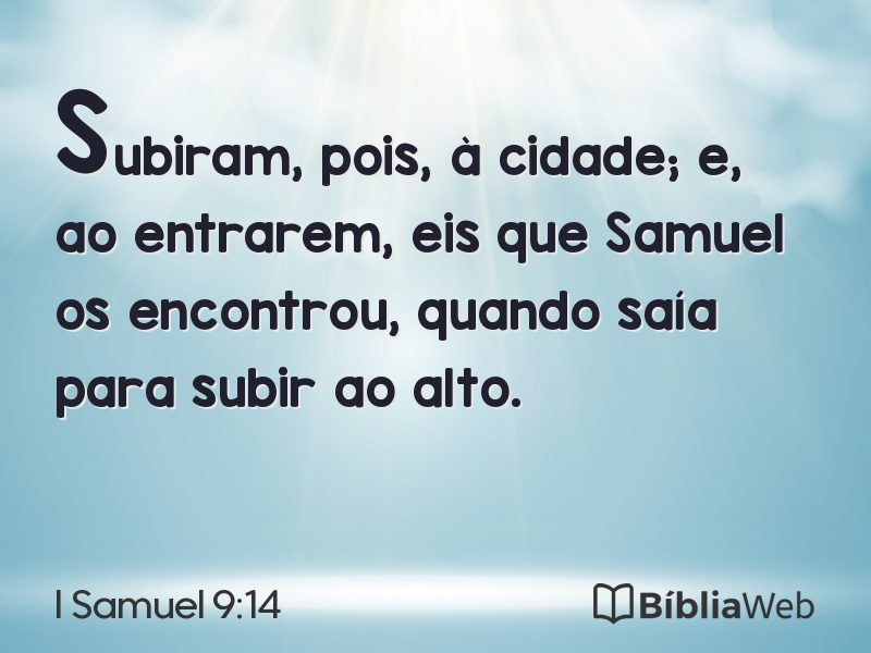 I Samuel 9:14 em imagem para compartilhar