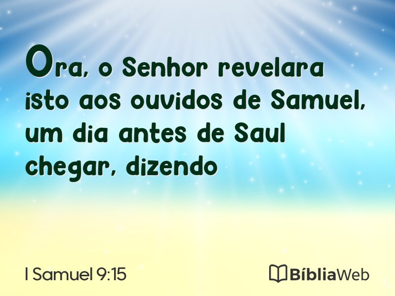 I Samuel 9:15 em imagem para compartilhar