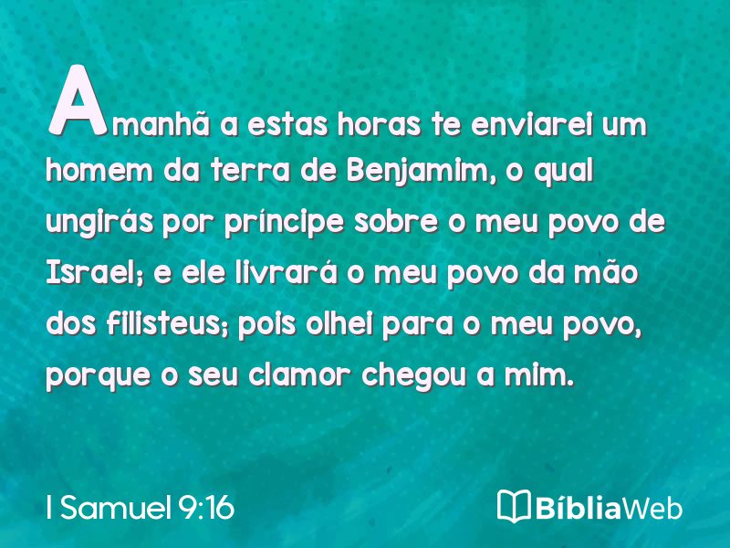I Samuel 9:16 em imagem para compartilhar