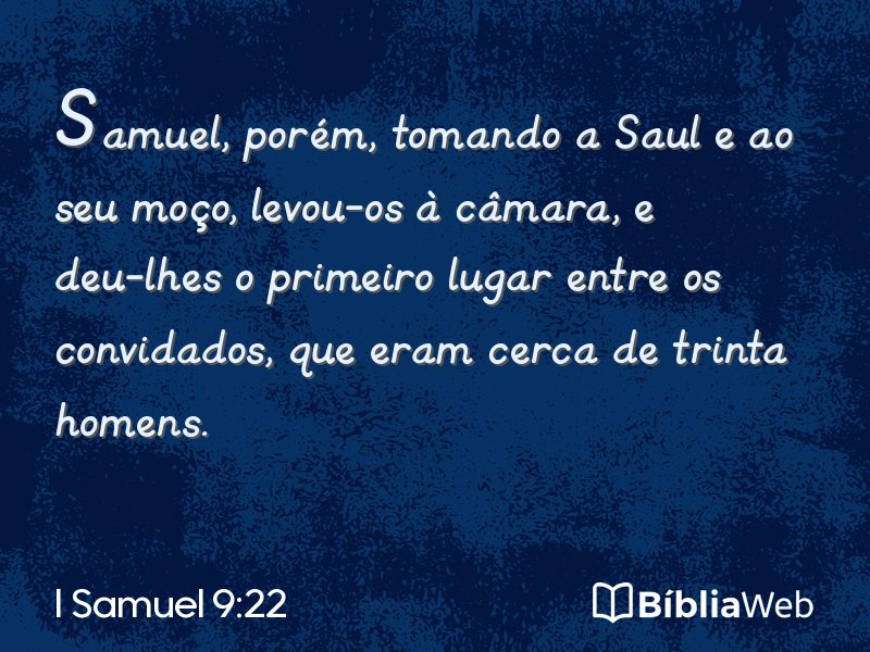 I Samuel 9:22 em imagem para compartilhar