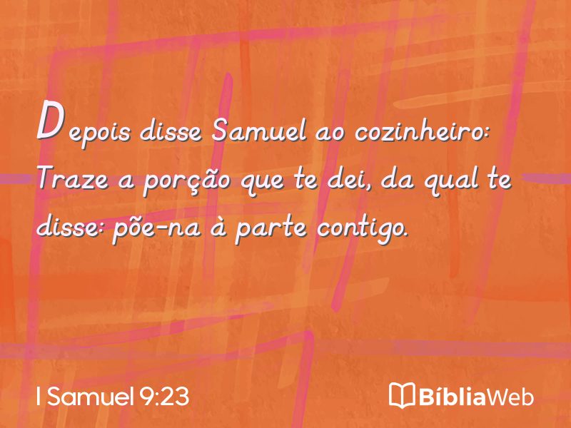 I Samuel 9:23 em imagem para compartilhar