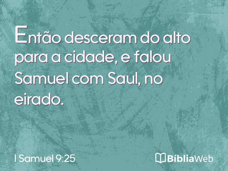 I Samuel 9:25 em imagem para compartilhar