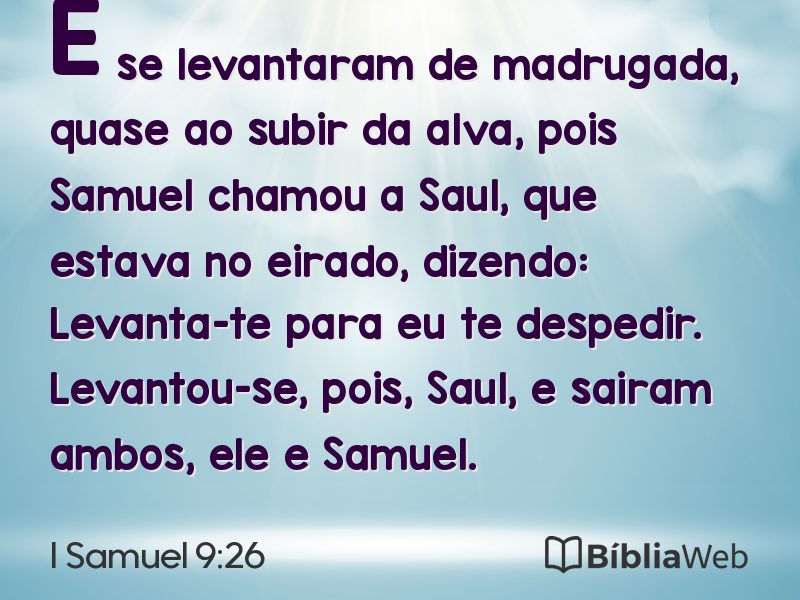 I Samuel 9:26 em imagem para compartilhar