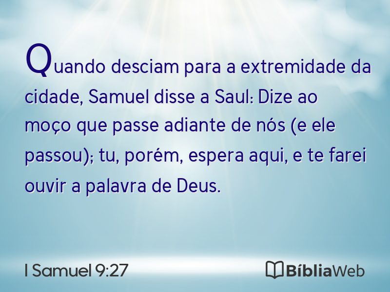 I Samuel 9:27 em imagem para compartilhar