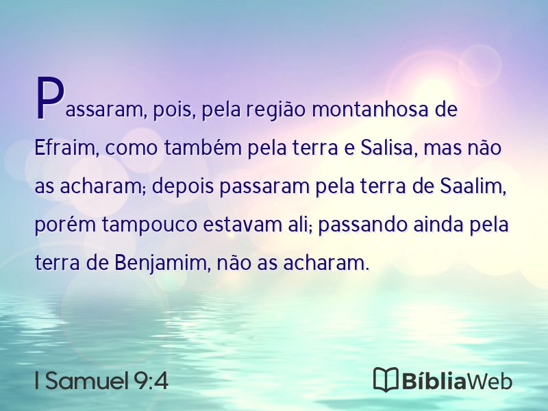 I Samuel 9:4 em imagem para compartilhar