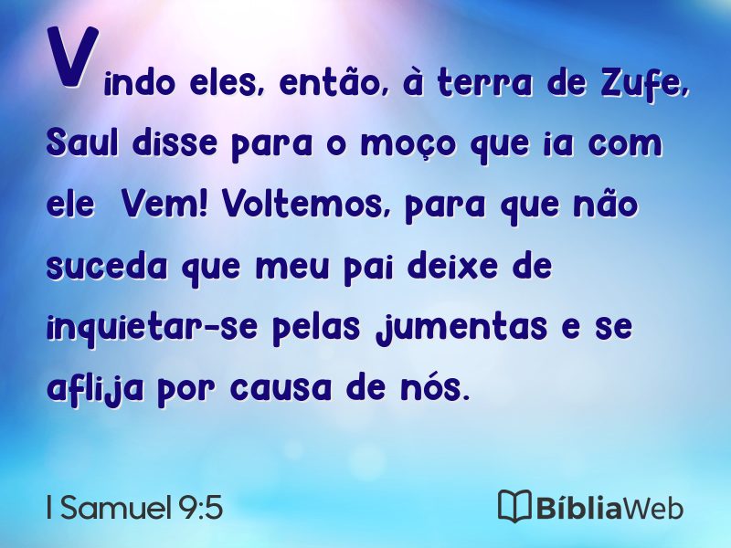 I Samuel 9:5 em imagem para compartilhar