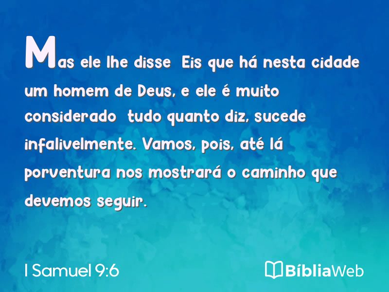 I Samuel 9:6 em imagem para compartilhar