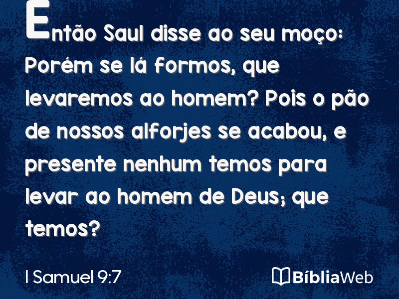 I Samuel 9:7 em imagem para compartilhar