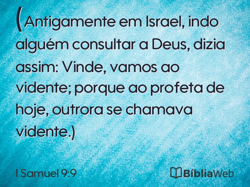 I Samuel 9:9 em imagem para compartilhar