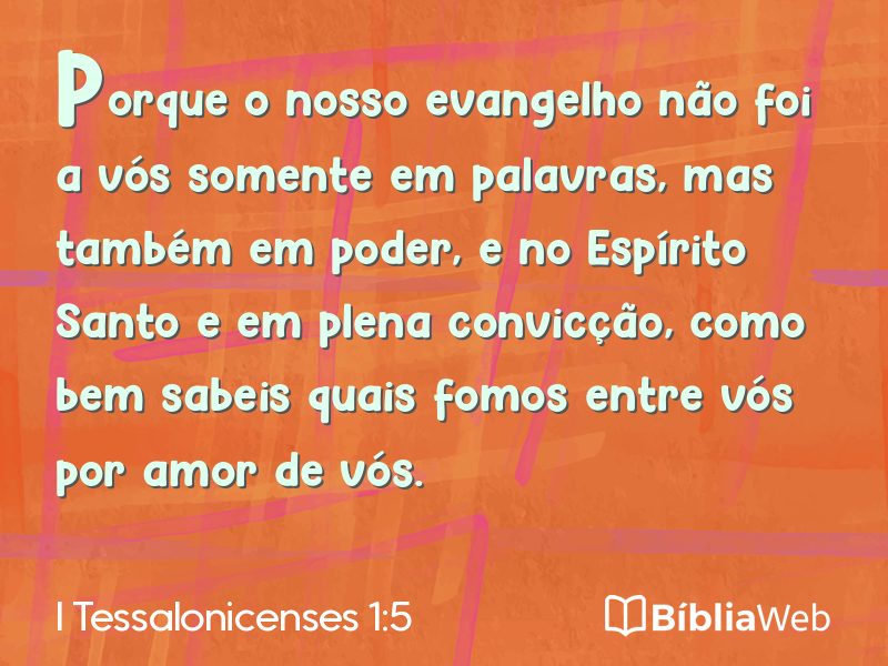I Tessalonicenses 1:5 em imagem para compartilhar