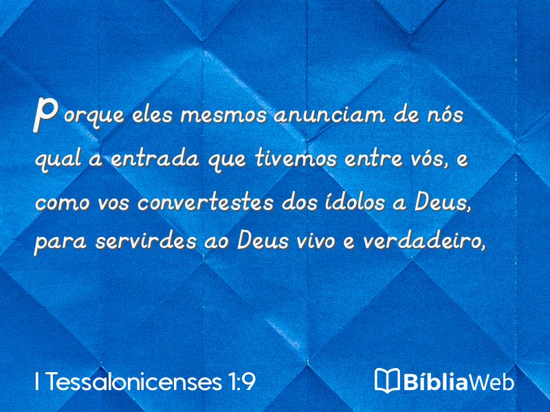 I Tessalonicenses 1:9 em imagem para compartilhar