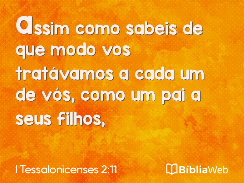 I Tessalonicenses 2:11 em imagem para compartilhar