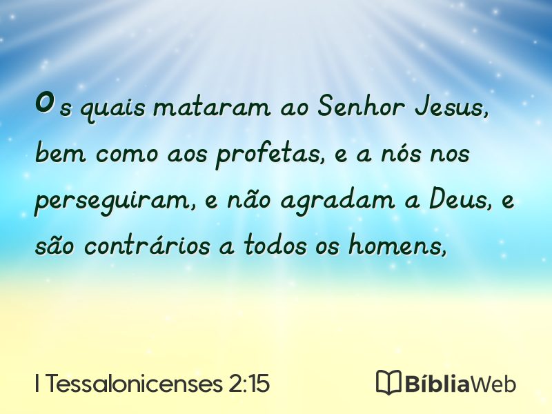 I Tessalonicenses 2:15 em imagem para compartilhar
