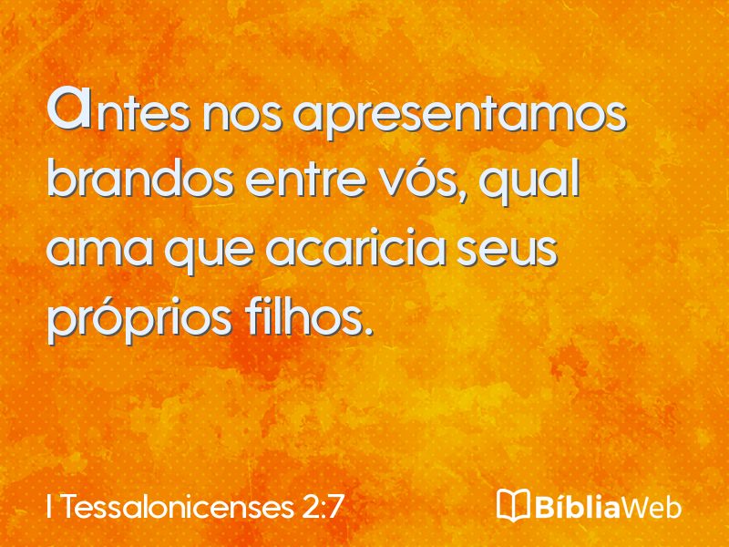 I Tessalonicenses 2:7 em imagem para compartilhar