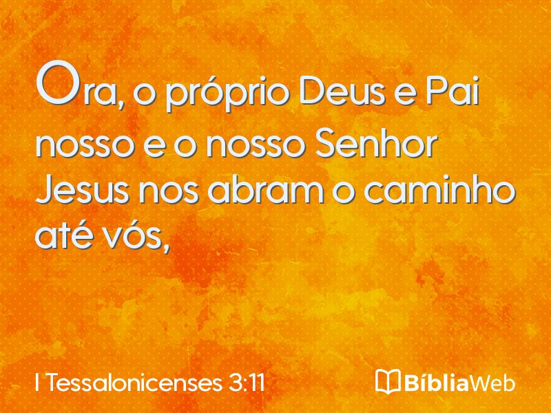 I Tessalonicenses 3:11 em imagem para compartilhar