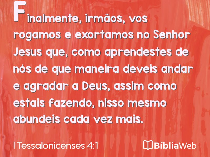 I Tessalonicenses 4:1 em imagem para compartilhar