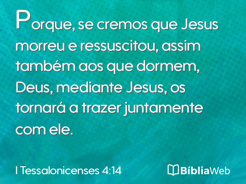 I Tessalonicenses 4:14 em imagem para compartilhar