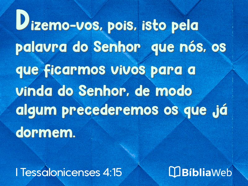I Tessalonicenses 4:15 em imagem para compartilhar