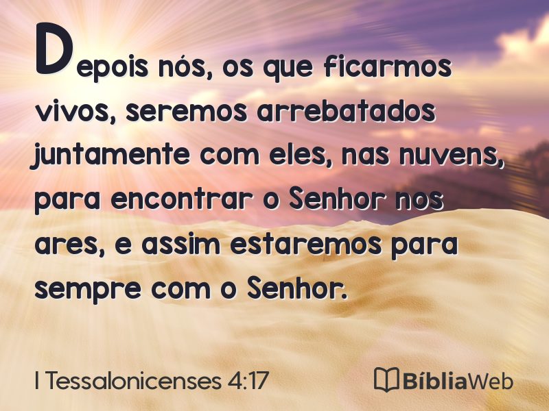 I Tessalonicenses 4:17 em imagem para compartilhar