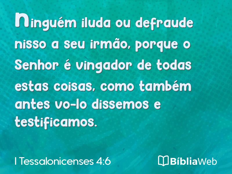 I Tessalonicenses 4:6 em imagem para compartilhar