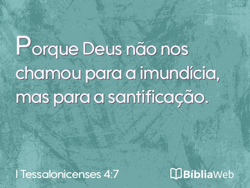 I Tessalonicenses 4:7 em imagem para compartilhar