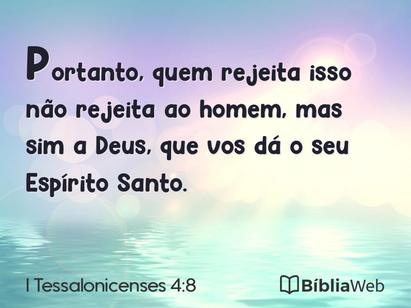 I Tessalonicenses 4:8 em imagem para compartilhar