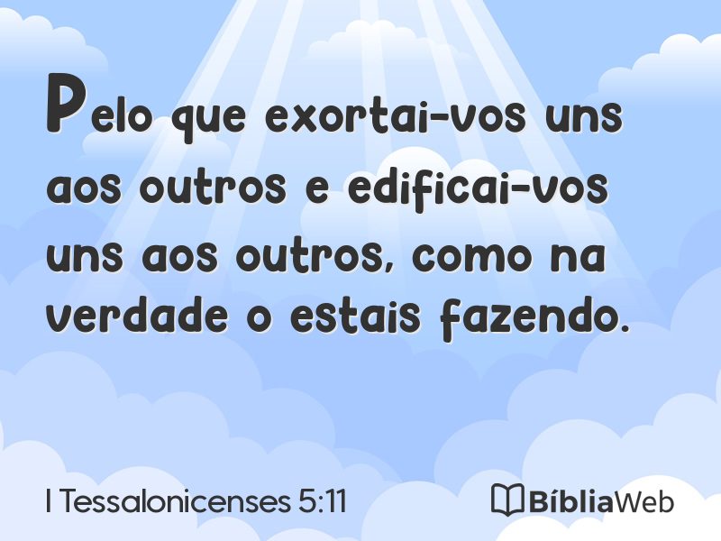 I Tessalonicenses 5:11 em imagem para compartilhar