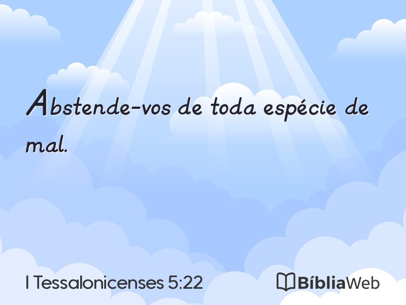 I Tessalonicenses 5:22 em imagem para compartilhar