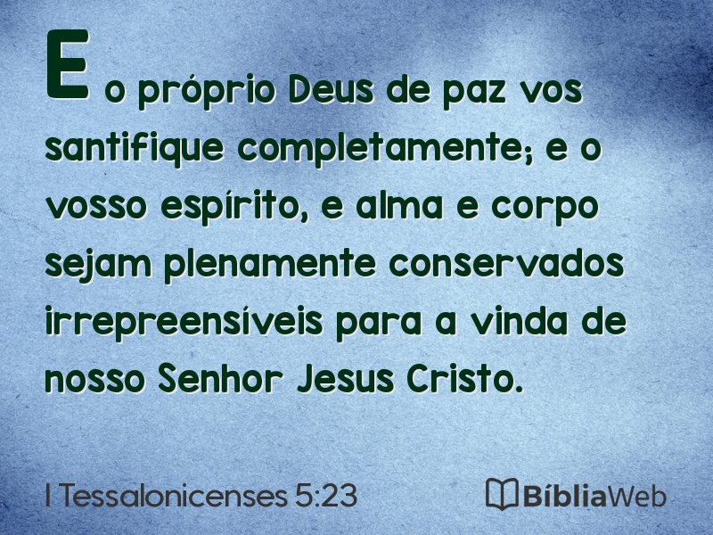 I Tessalonicenses 5:23 em imagem para compartilhar