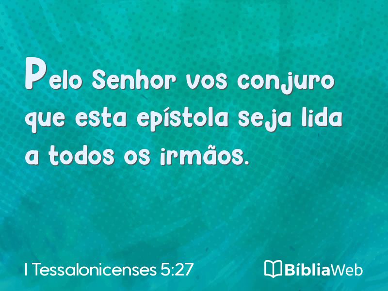 I Tessalonicenses 5:27 em imagem para compartilhar