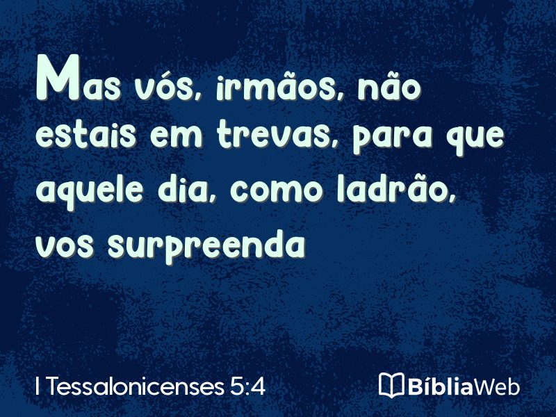 I Tessalonicenses 5:4 em imagem para compartilhar