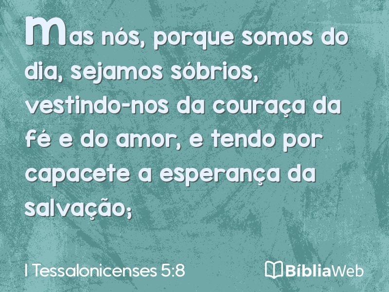 I Tessalonicenses 5:8 em imagem para compartilhar