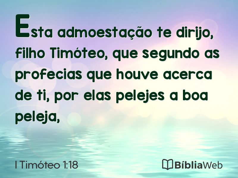 I Timóteo 1:18 em imagem para compartilhar