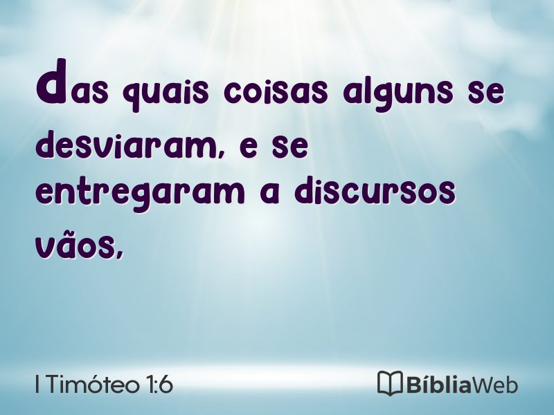 I Timóteo 1:6 em imagem para compartilhar