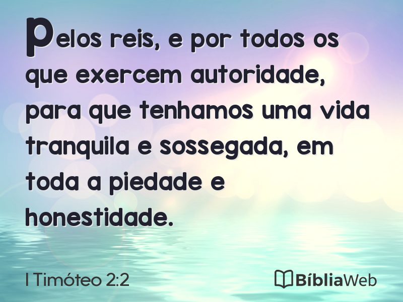 I Timóteo 2:2 em imagem para compartilhar