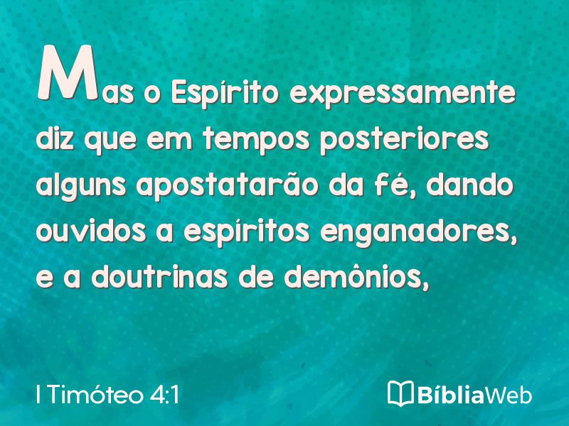 I Timóteo 4:1 em imagem para compartilhar