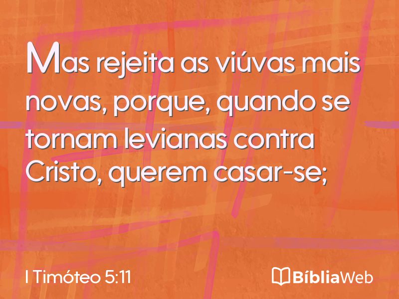 I Timóteo 5:11 em imagem para compartilhar