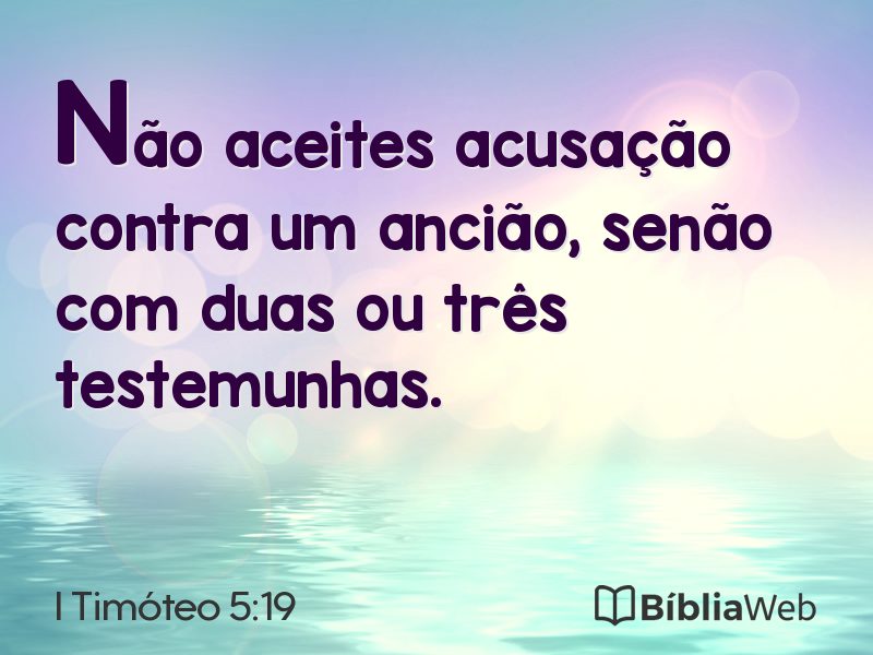 I Timóteo 5:19 em imagem para compartilhar