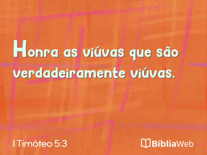 I Timóteo 5:3 em imagem para compartilhar