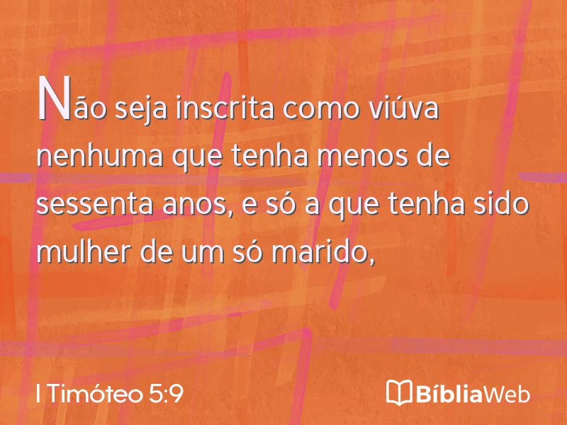 I Timóteo 5:9 em imagem para compartilhar