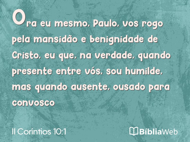 II Coríntios 10:1 em imagem para compartilhar