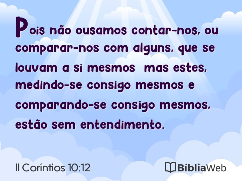II Coríntios 10:12 em imagem para compartilhar