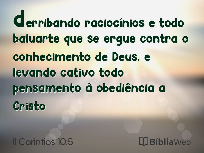 II Coríntios 10:5 em imagem para compartilhar