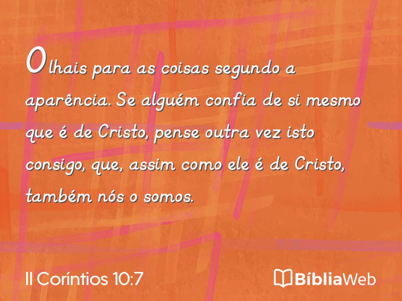 II Coríntios 10:7 em imagem para compartilhar