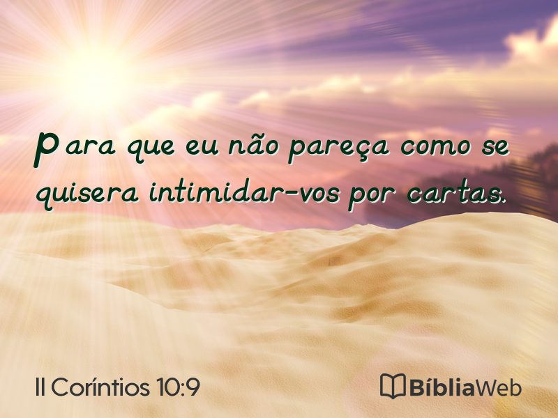 II Coríntios 10:9 em imagem para compartilhar