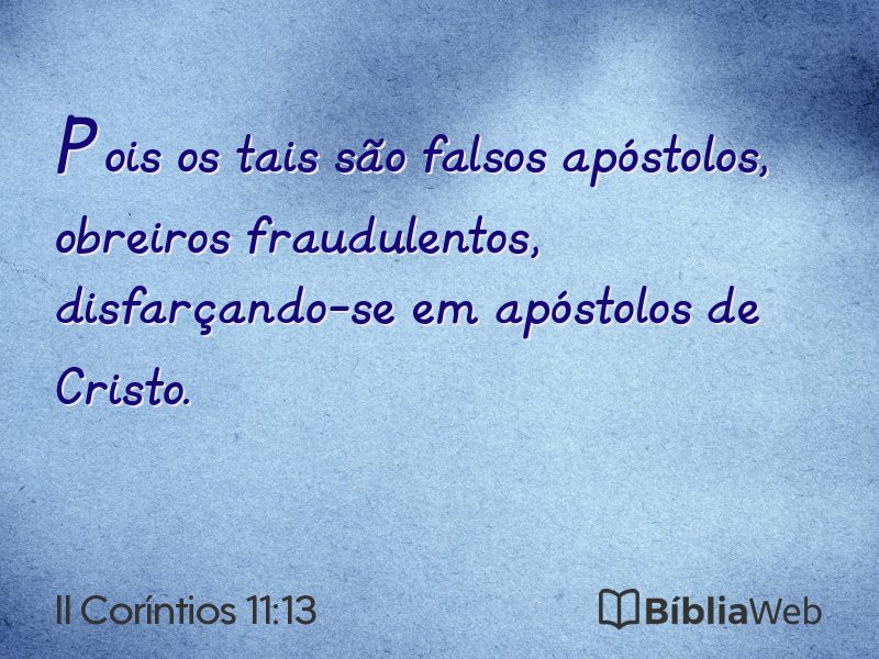 II Coríntios 11:13 em imagem para compartilhar